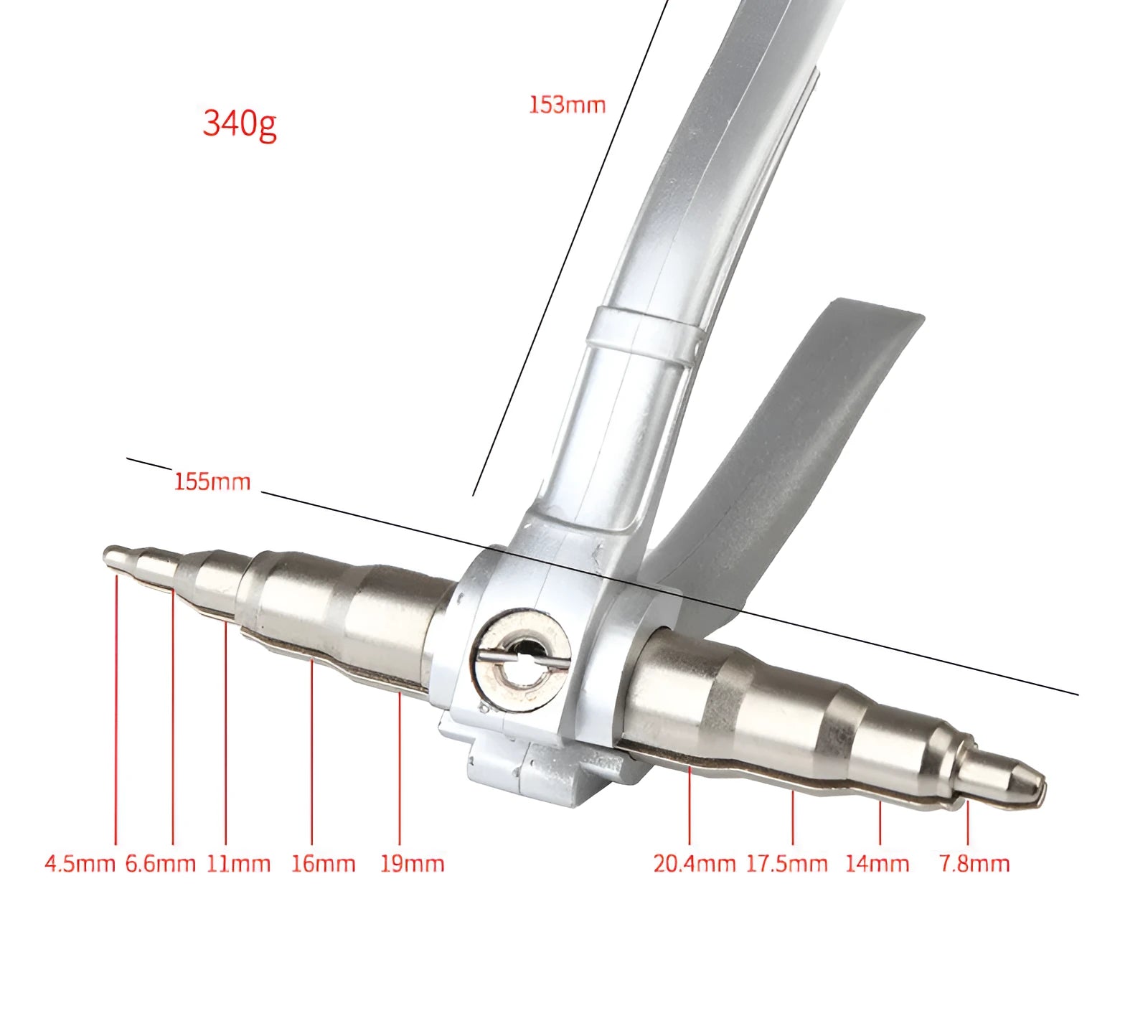 Manual tube expander tool for air conditioning copper pipe flaring 6-22mm in black or silver