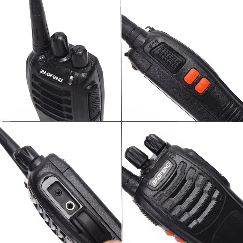 Baofeng BF-888S black handheld walkie talkie with 16 channels and 5W power output