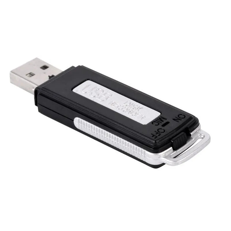 Portable USB recorder 8GB voice recorder mini digital audio recorder with microphone rechargeable black