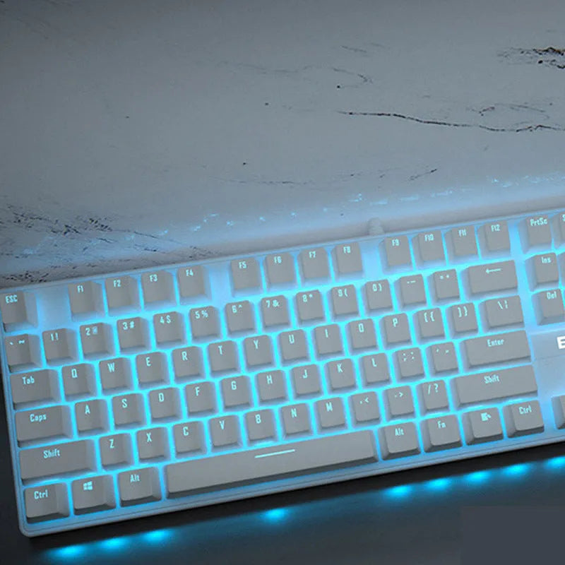 Girly pink colour full-size 104-key mechanical keyboard with wired USB cable