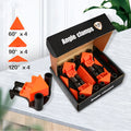 Plastic 90 degree right angle clip for assembling picture frames and photo frames