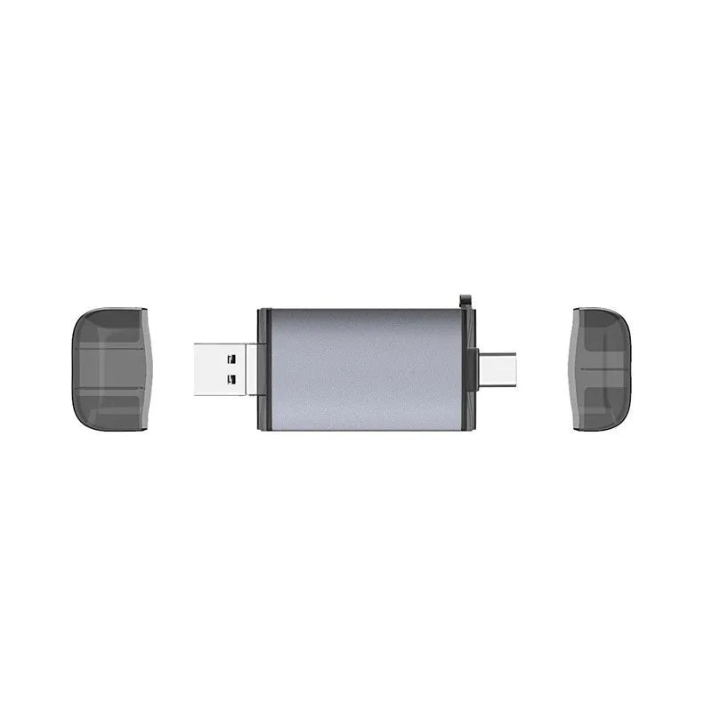 Grwibeou T-933 6-in-1 OTG card reader in black for computers and mobile phones