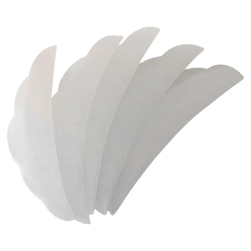 Silicone gasket pads for hot eyelash grafting, 5 pairs in white, sunflower edge design