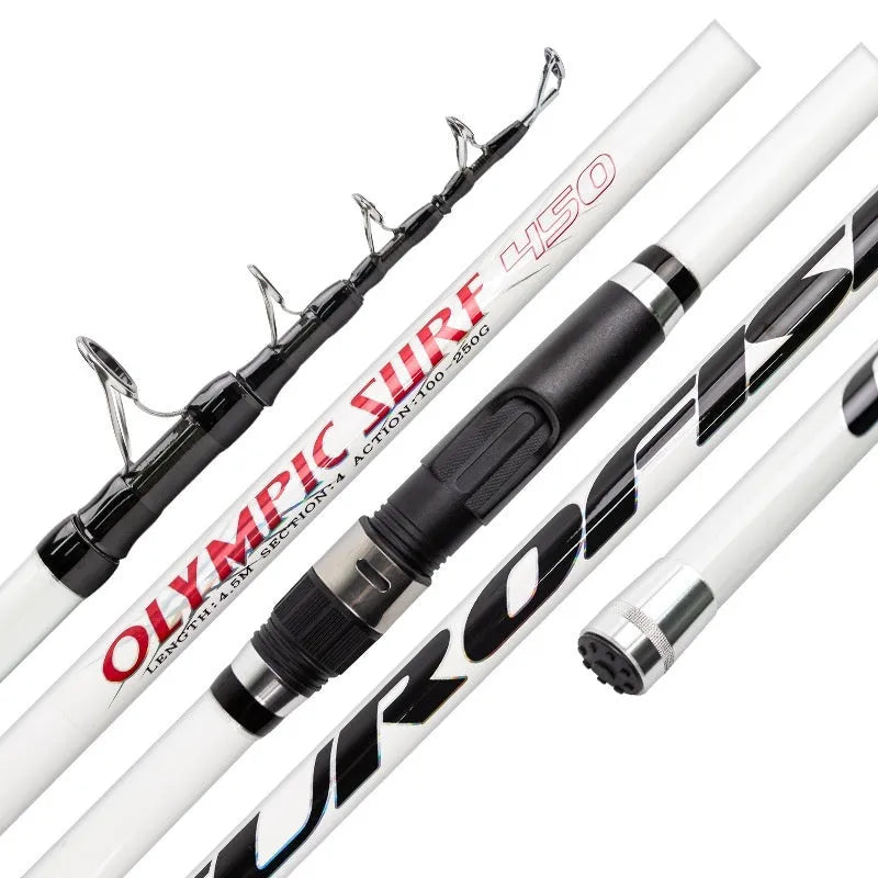 Telescopic high carbon sea fishing rod in 4.2m and 4.5m lengths for coastal angling