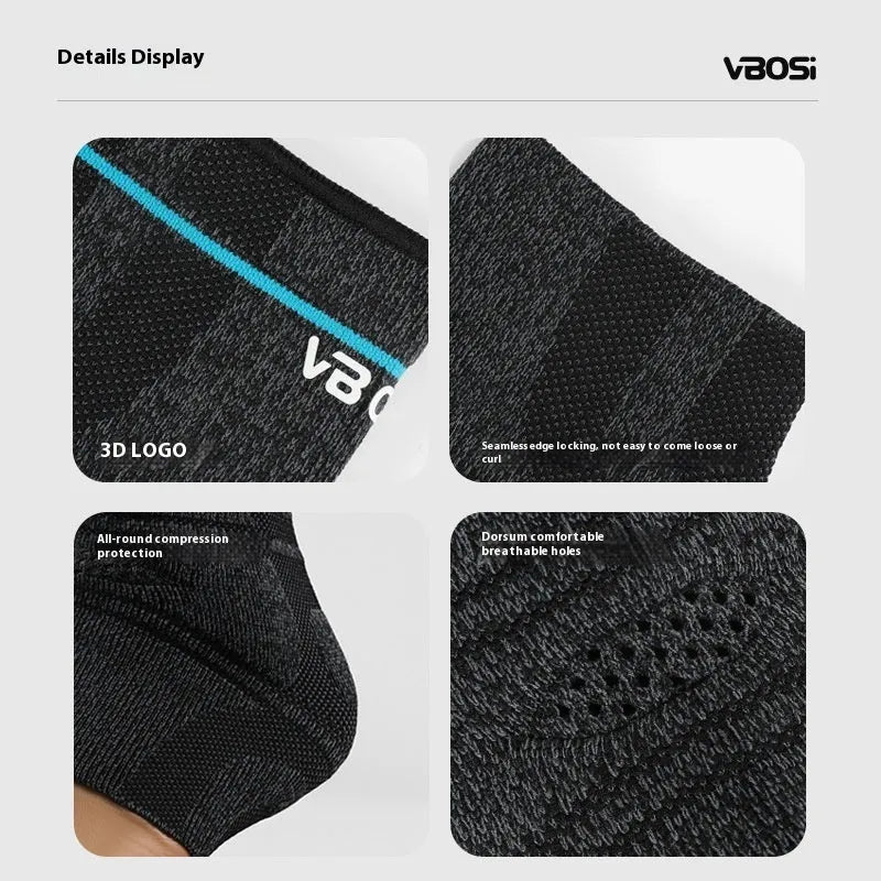 Ankle support compression sleeve for adults in black, dark grey or light grey, sizes M L XL
