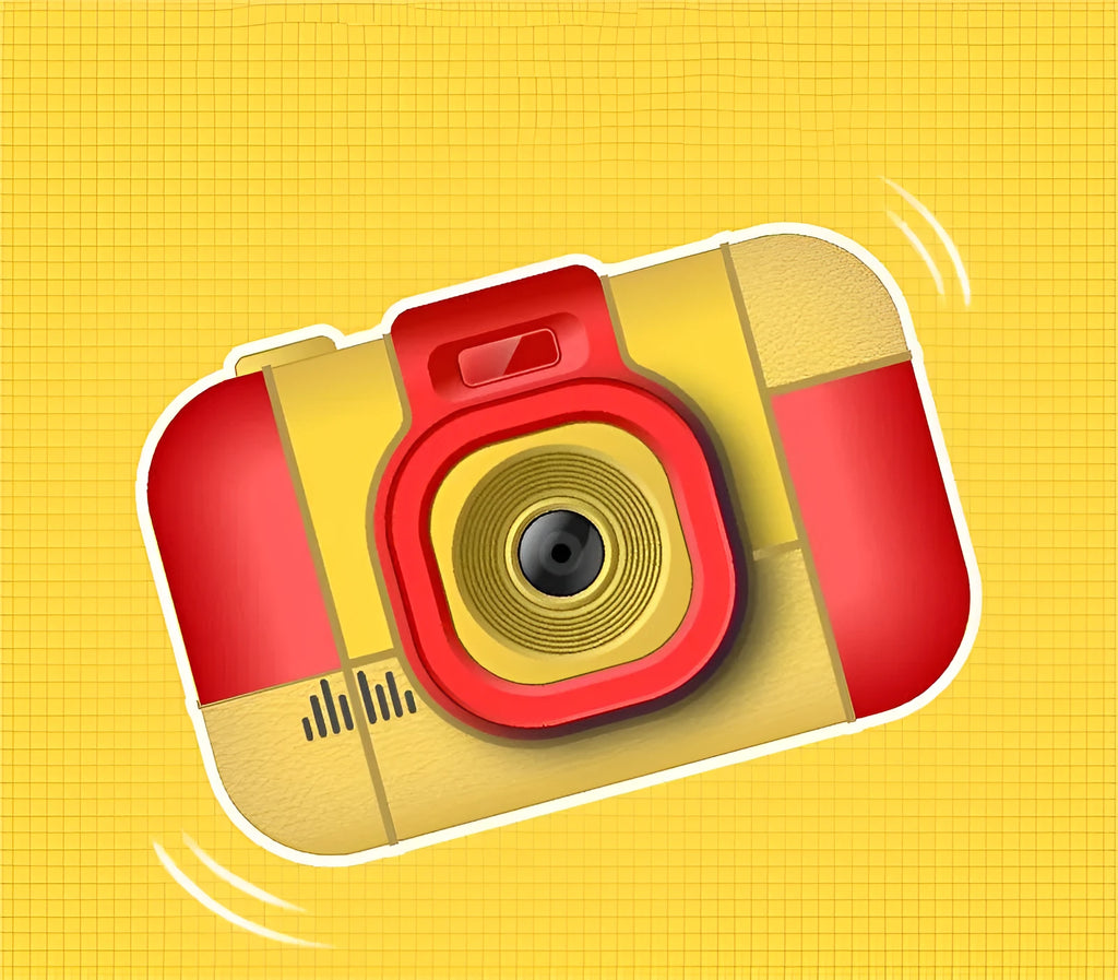 Children's mini digital camera with 24-inch screen and front and rear dual camera in red
