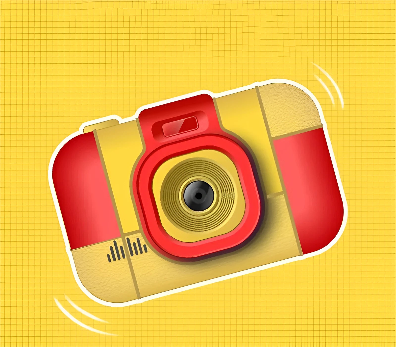 Children's mini digital camera with 24-inch screen and front and rear dual camera in red