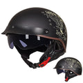 Retro motorcycle breathable helmet ABS shell adult M-XXL quick release buckle UV glasses