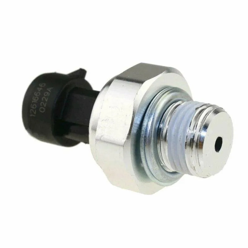 GM oil pressure sensor with part numbers for Buick Regal and Chevrolet vehicles