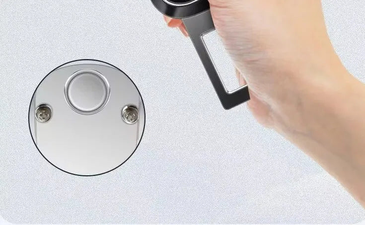 Car safety plug with bayonet belt extension joint in zinc alloy plating, chrome colour, no car logo