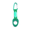 Sports outdoor water bottle buckle in aluminium alloy and rubber, 18.5cm length, available in black, green, blue, red