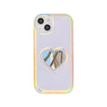 White Laser Love mobile phone case with anti-falling protection, designed for iPhone 11 to 14 series models.