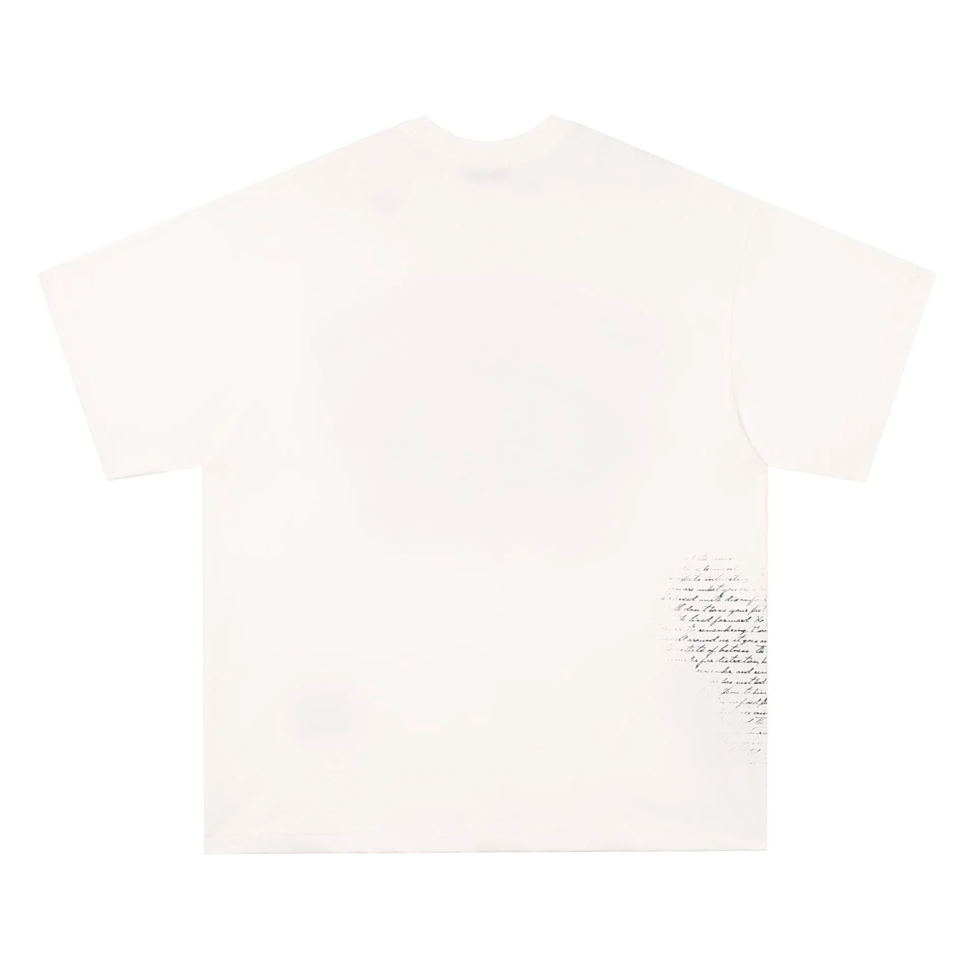 American retro hip hop Gothic design pure cotton T-shirt in black, showing letter pattern on front.