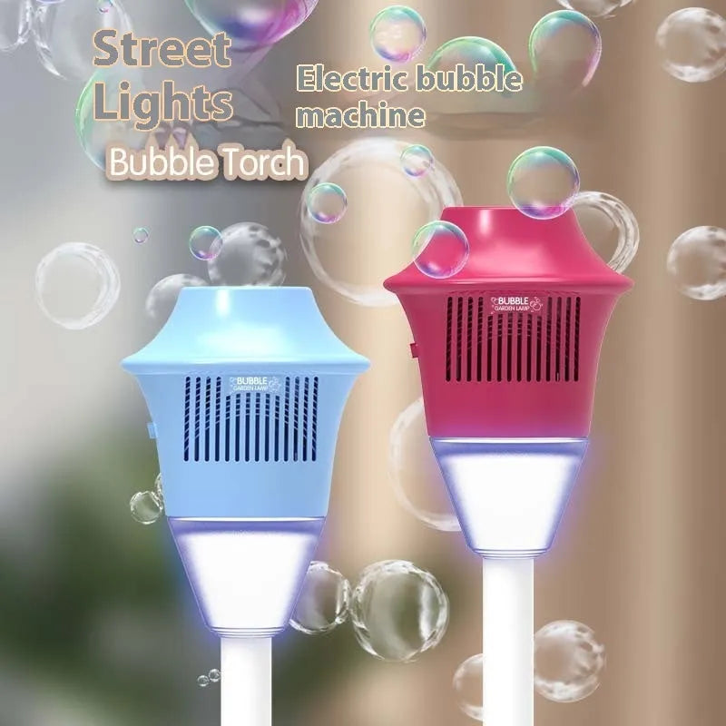 Automatic plastic bubble machine in red rose design for children aged 7-14, 19x13x28.5cm