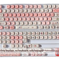 Pink pig design sublimation key cap for mechanical keyboards shown from multiple angles.