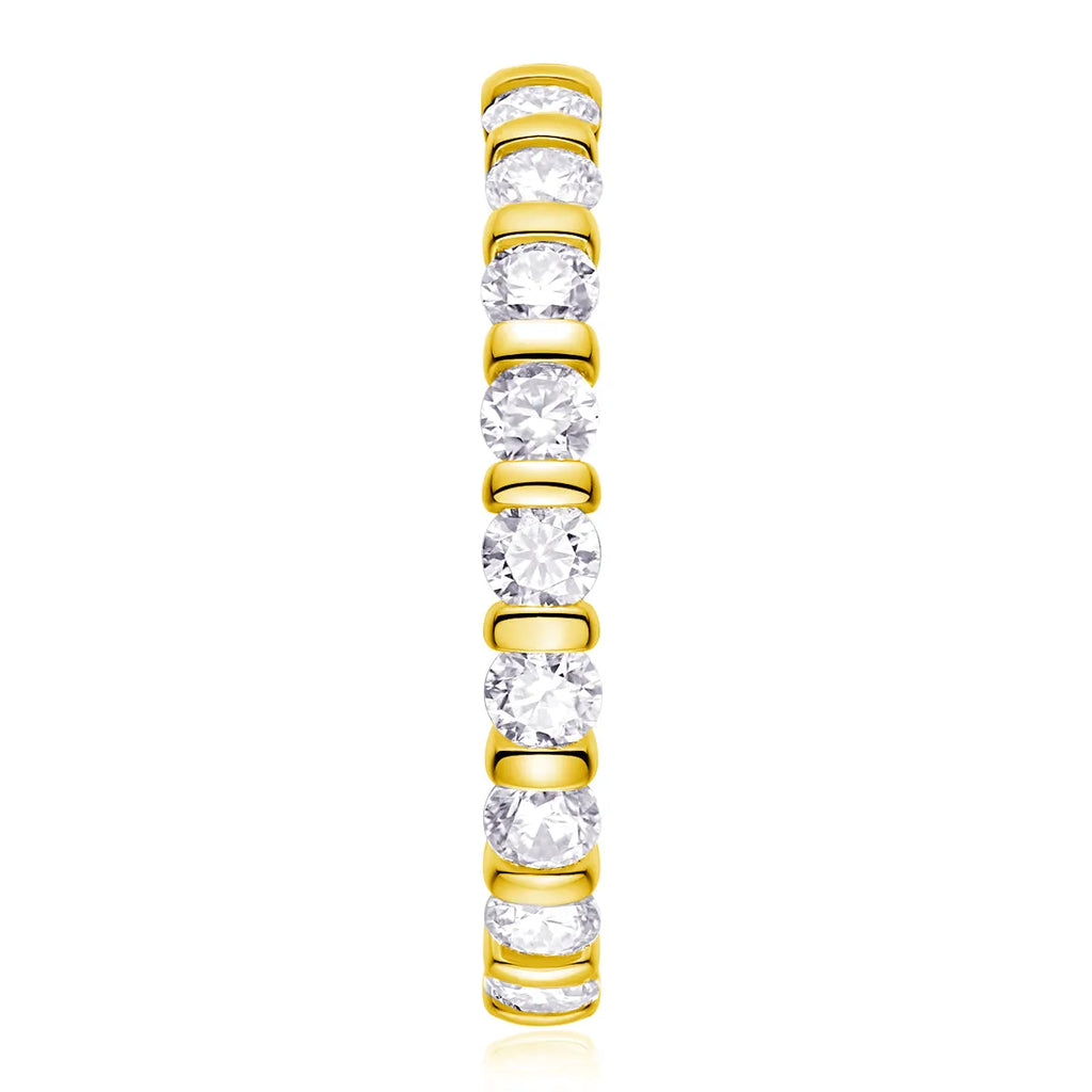 Starlight Love moissanite wedding ring set in platinum finish on white background with gift box and GRA certificate
