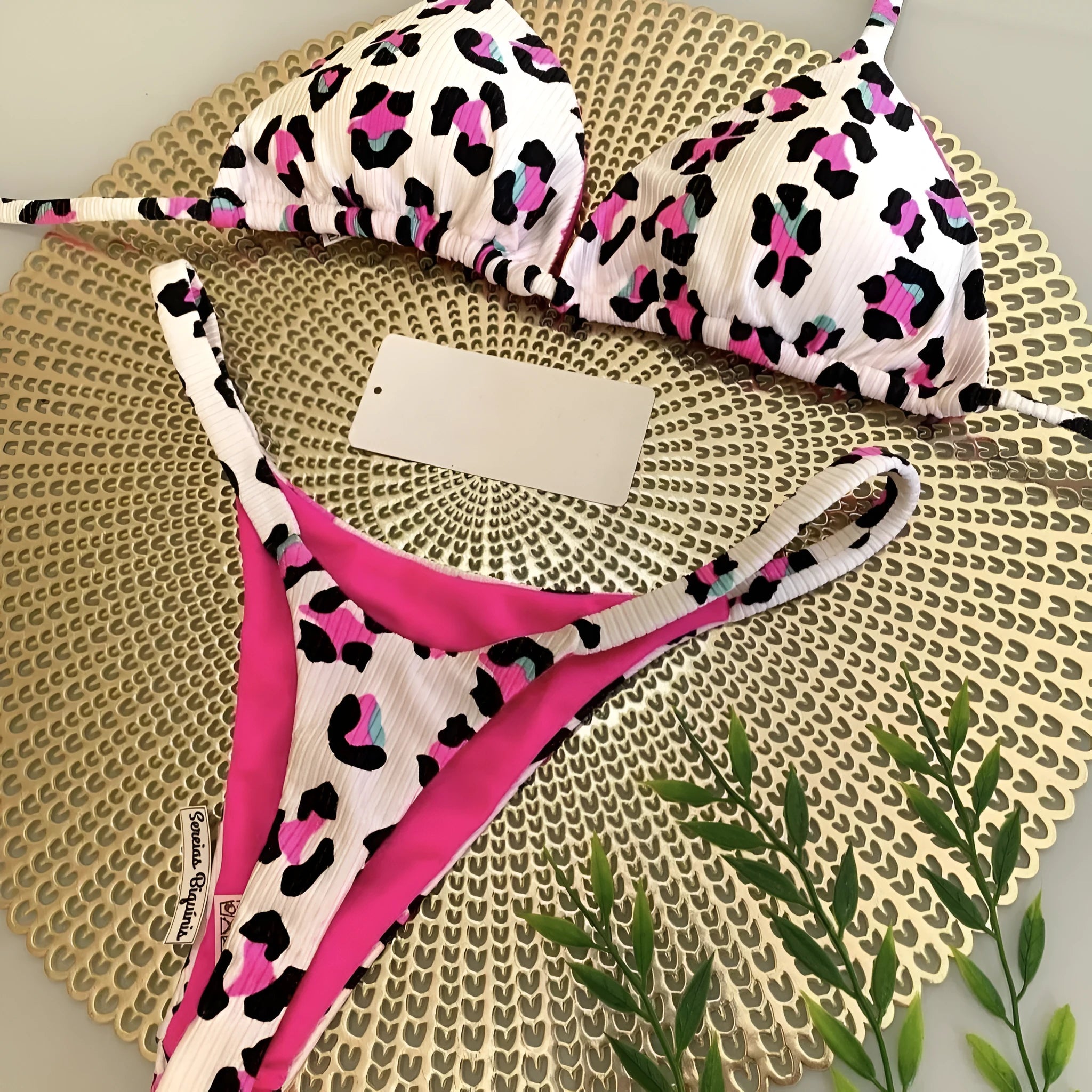 Women's printed bikini swimsuit in a briefs style, shown in one of the colour options RT1884, RT2110, or RT2111.