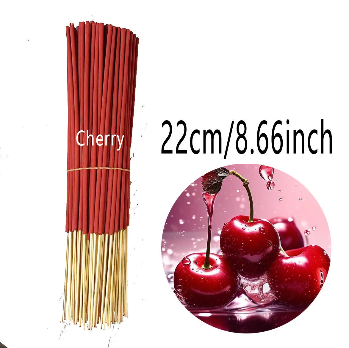 22cm cherry flavored bamboo stick incense for home fragrance