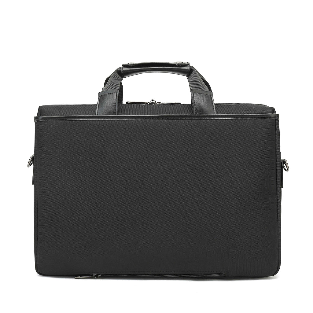 Black Oxford cloth single-shoulder laptop backpack for 15-inch devices with waterproof and anti-theft features