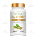 Bottle of 120 Halal vegan soy lecithin herbal multivitamin softgel capsules for nervous system and brain support.