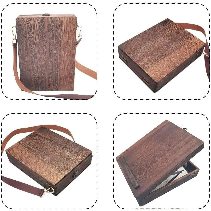 Paulownia wood Chinese-style postman storage box with dimensions 25x19x6cm