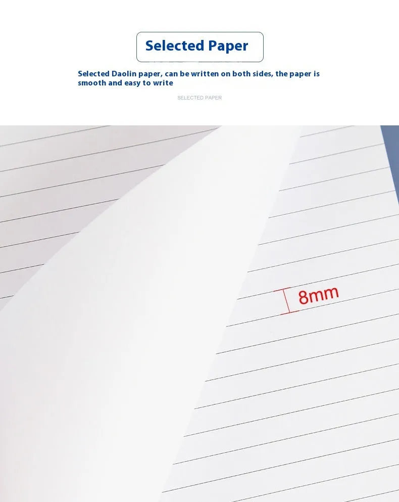 A4 tearable notebook with perforated pages and wireless adhesive binding for meeting notes