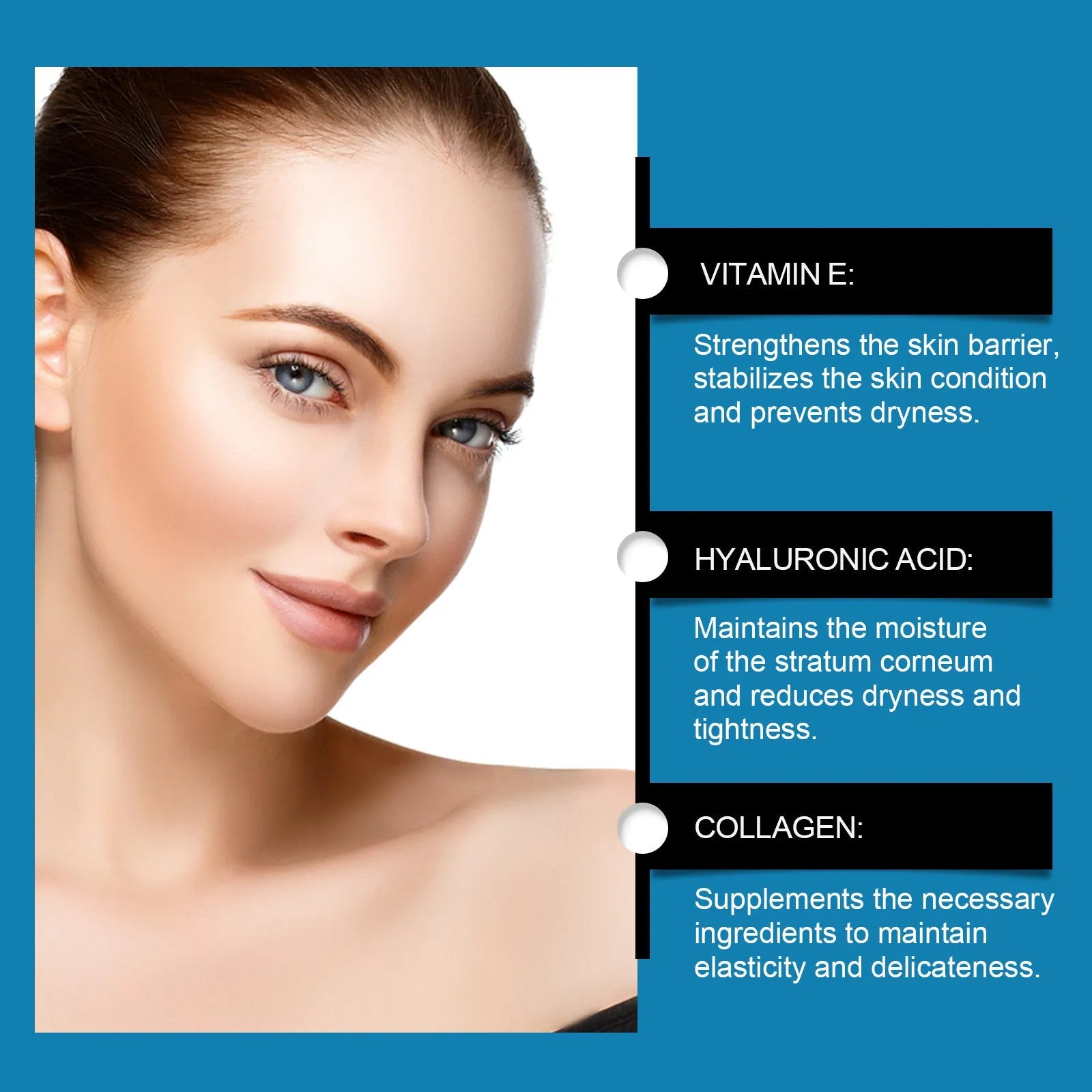 Pack of 5 forehead skincare patches on non-woven fabric with moisturising ingredients