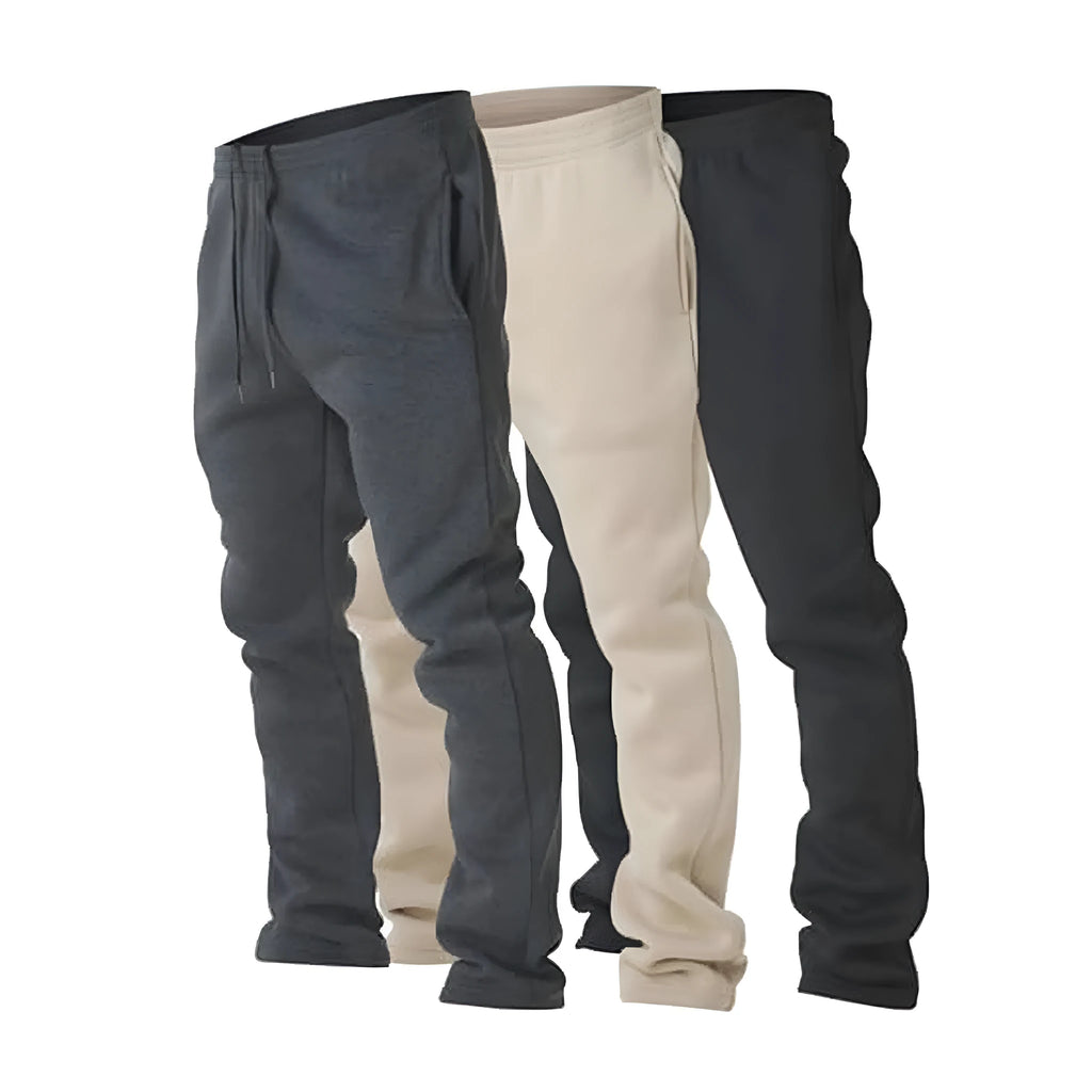 Loose jogging sweatpants high waist polyester trousers for running sports in black carbon black gray unisex size S to 3XL