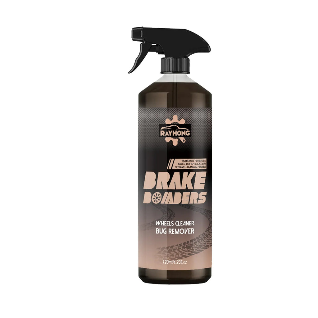 Car brake cleanser bottle with sponge towel for automotive rust removal and polishing