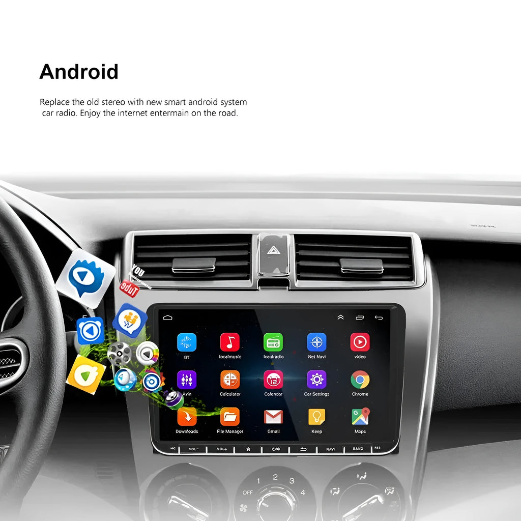 BMW 5 Series F10 F11 Android car stereo head unit with 7-inch touchscreen display