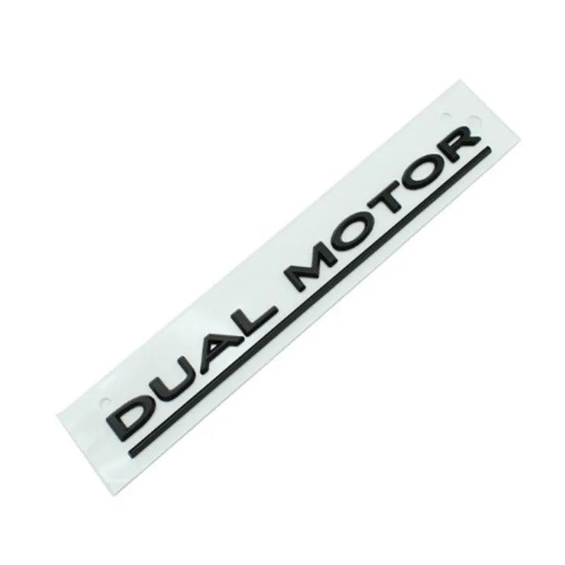 Performance English letter car sticker for Tesla Model 3 bumper in matte black finish.