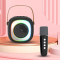 Home wireless karaoke microphone with Bluetooth and colourful LED lights in multiple colour options