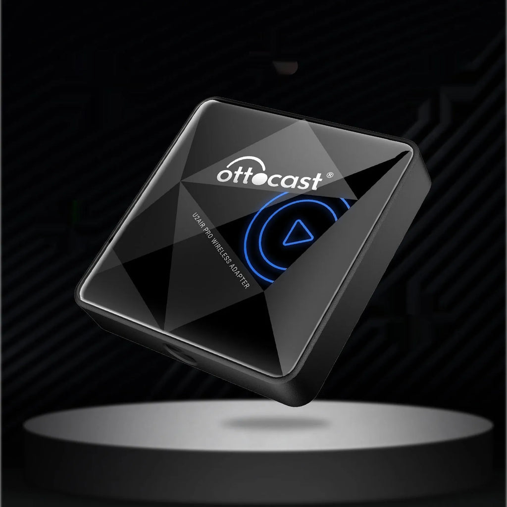 Black PU wireless car Bluetooth AIBOX adapter with Type-C port, shown next to a scale indicating its 59mm dimensions.