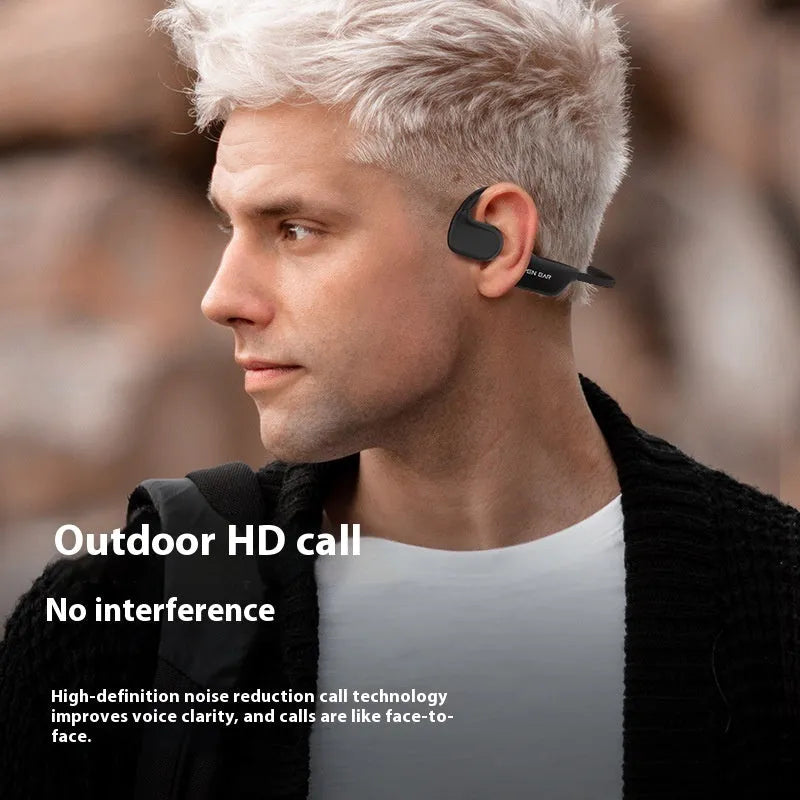 New air conduction Bluetooth headset open ear sports style in black