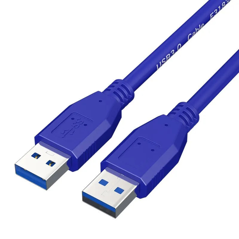 USB 3.0 public to public data cable with nickel-plated connectors for mobile hard disk boxes