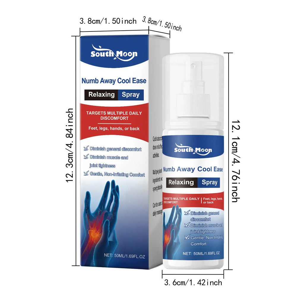 Relaxing Care Spray 50ml bottle with menthol, vitamin K2 and Asian ginseng ingredients