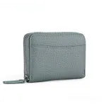 Genuine leather coin purse with zipper closure in multiple colour options