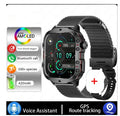 QX11 smart watch with black zinc alloy case and TFT touch screen displaying heart rate data