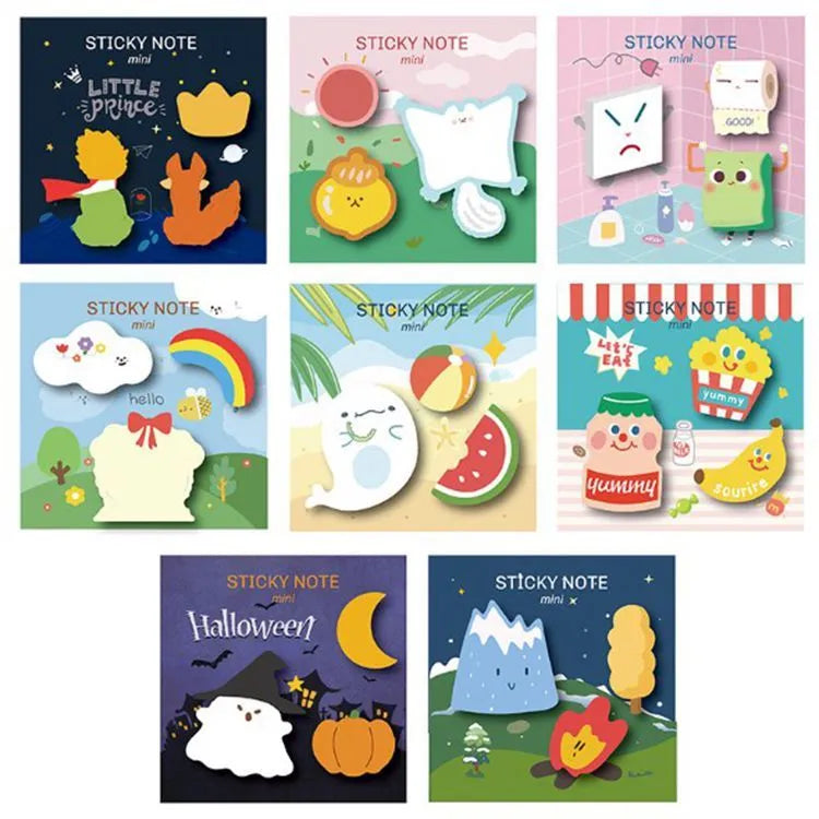 Halloween spooky pumpkin pattern Post-it Notes square 90x90mm design with seven colour variations