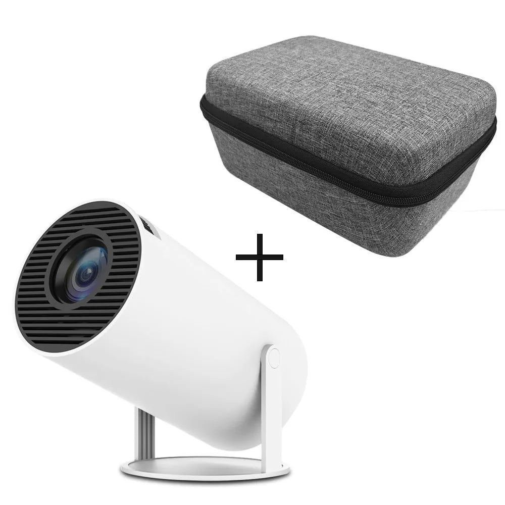 Black HY300 Pro portable storage box for home projector accessories, dustproof carrying case