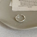 Irregular metal open ring for women gold and silver electroplated copper geometric shape