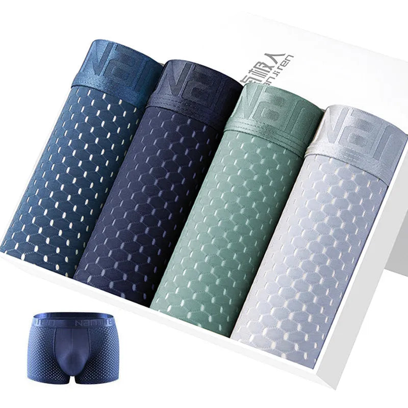 Modal boxer shorts in ice silk fabric, breathable large size for men, waist 2.1-2.8 chi, size L to 6XL