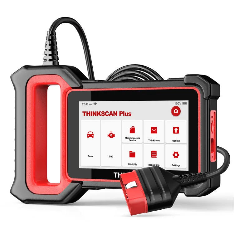 Thinkcar Thinkscan Plus S2 car diagnostic scanner with host unit and dongle for ECM, ABS, and SRS system detection