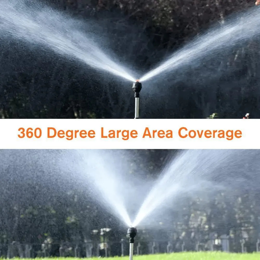 Stainless steel retractable automatic rotating sprinkler tripod with adjustable angle for garden irrigation