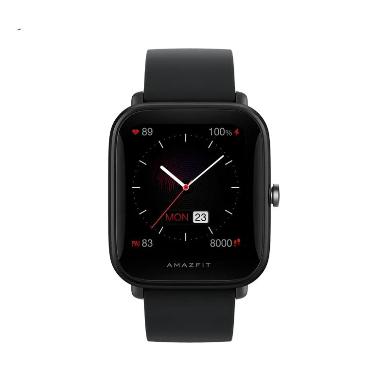 Smart watch with colour screen showing blood oxygen reading and GPS map display