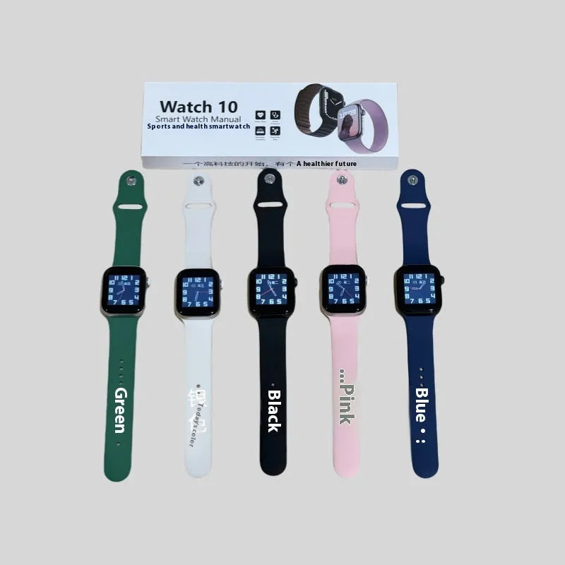Blood sugar testing smart watch with TFT screen, Bluetooth calling, and health monitoring in black