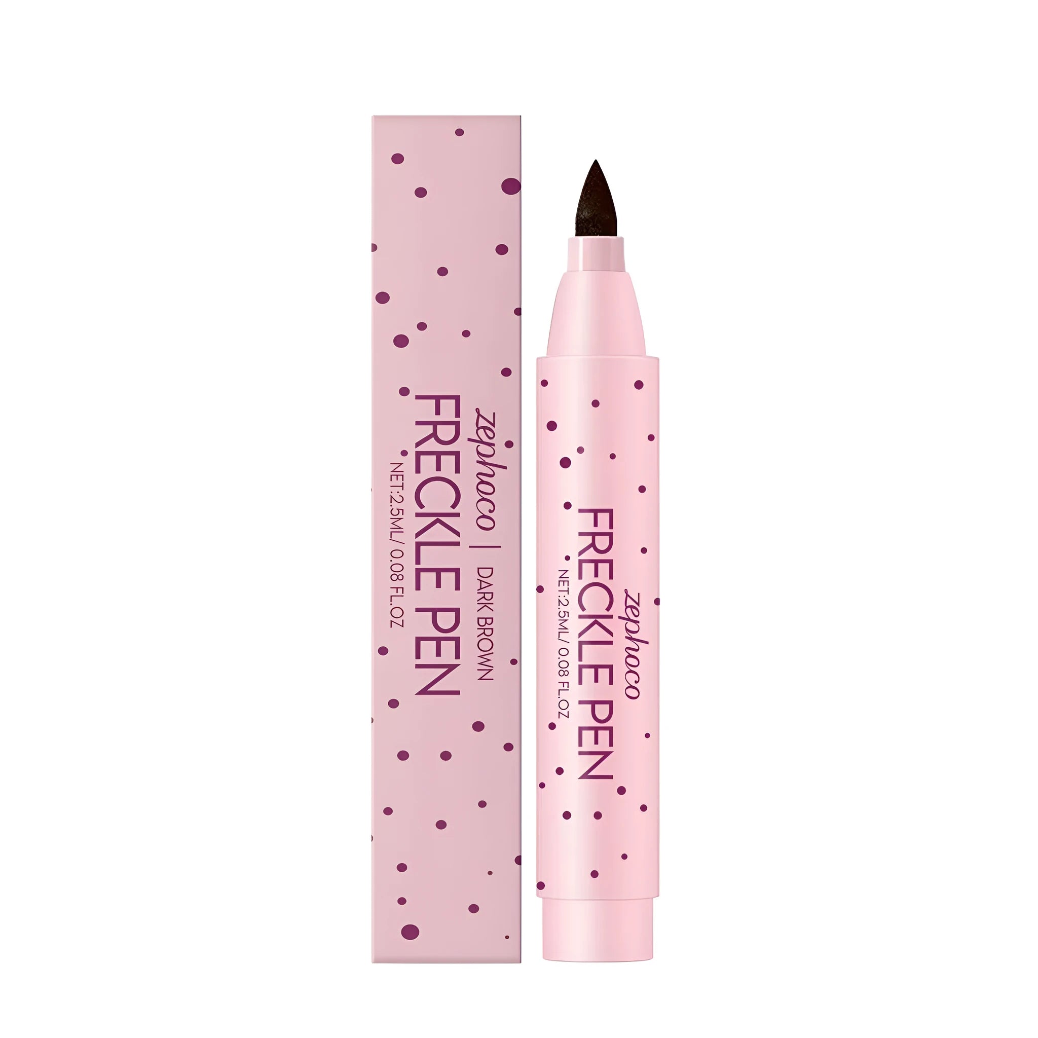 Fine-tip freckle pen for makeup in dark brown and light brown colour options