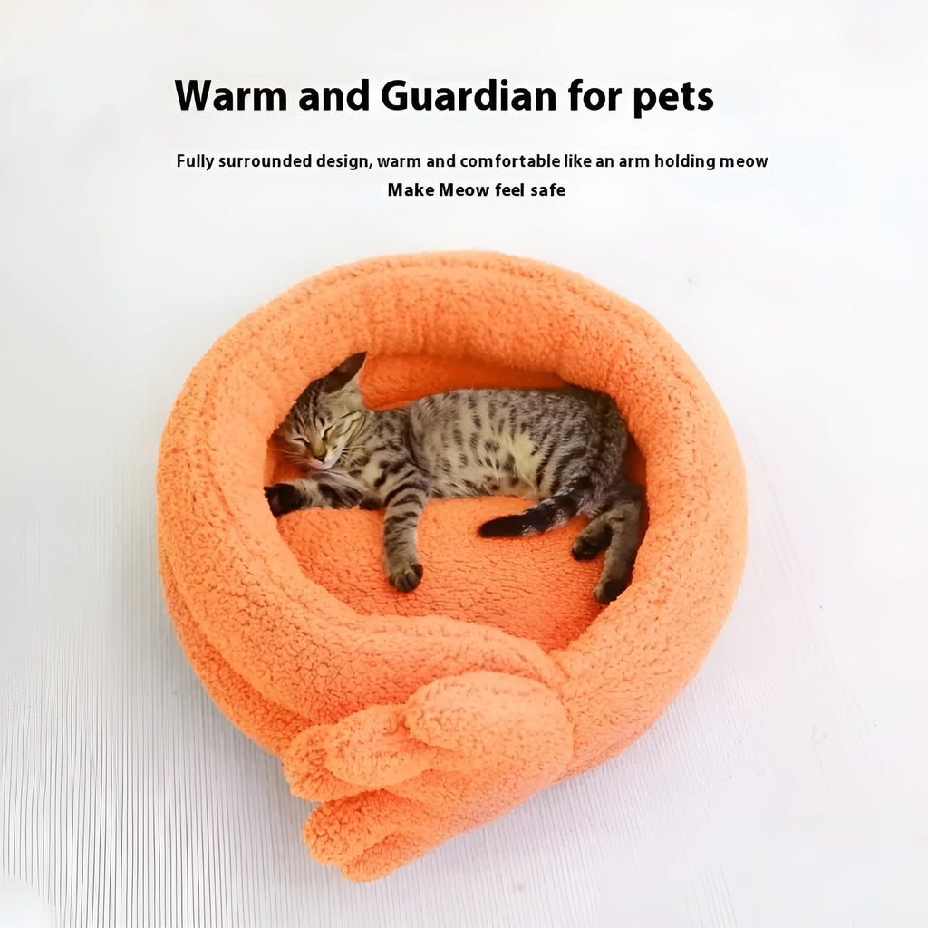 Yellow pet kennel mattress measuring 48×20 cm with thickened plush fabric for autumn and winter use