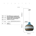 Vine woven pendant lamp in pastoral Southeast Asian tea room style with natural material weave.