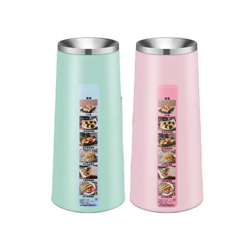 Household small egg roll machine in mint green with stainless steel 304 top cover, 80W, 2-egg capacity, compact 95mm x 200mm size